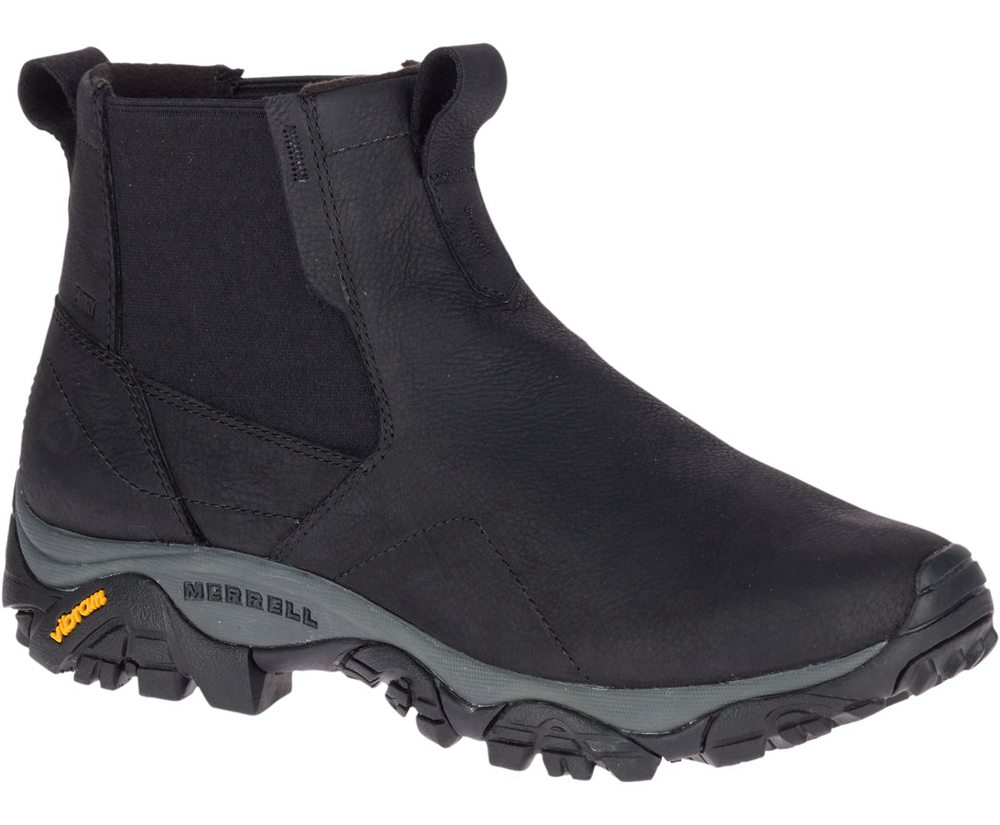 Kozaki Merrell Męskie Czarne - Moab Adventure Chelsea Waterproof - 347250-JWF